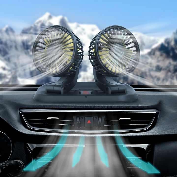 Double Head Car Fan, 2023 Fan Accessories. 