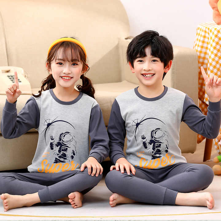 Children's autumn and winter long-sleeved pants set 