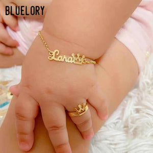 Baby Accessories Personalized Stainless Steel Bracelets with Baby Name 