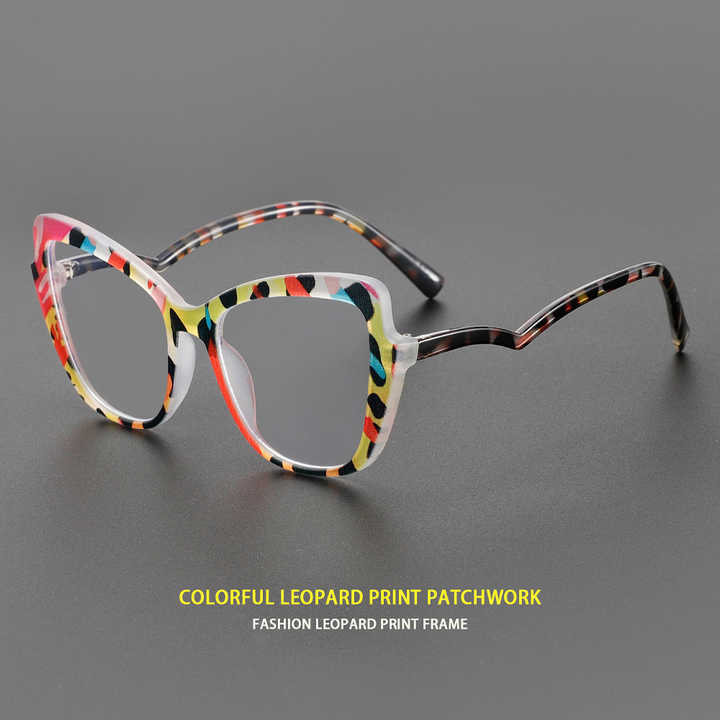 New Fashion Retro Black Cat Eye Women Glasses Brand Design Anti Blue Light Eyeglasses Frames 