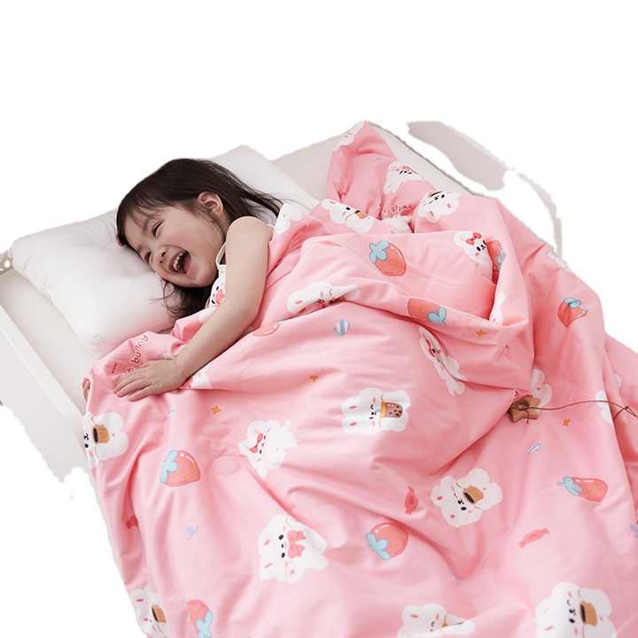 North American Children's Pure Cotton Summer Quilt Cool Lightweight Knitted Washable Air-conditioned Kindergarten Spring Quilt 