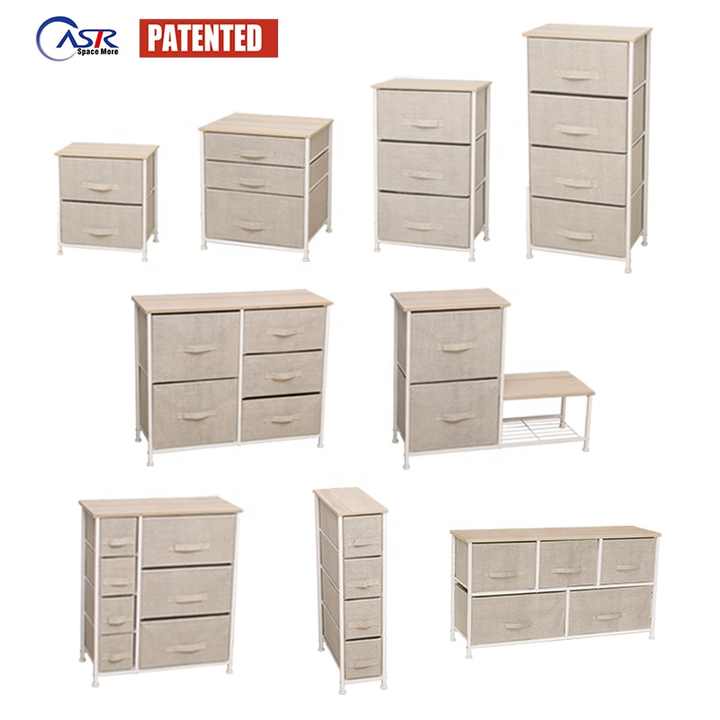 Drawers Dresser Storage Tower برج تخزين أدراج عمودي مكون من 4 طبقات
