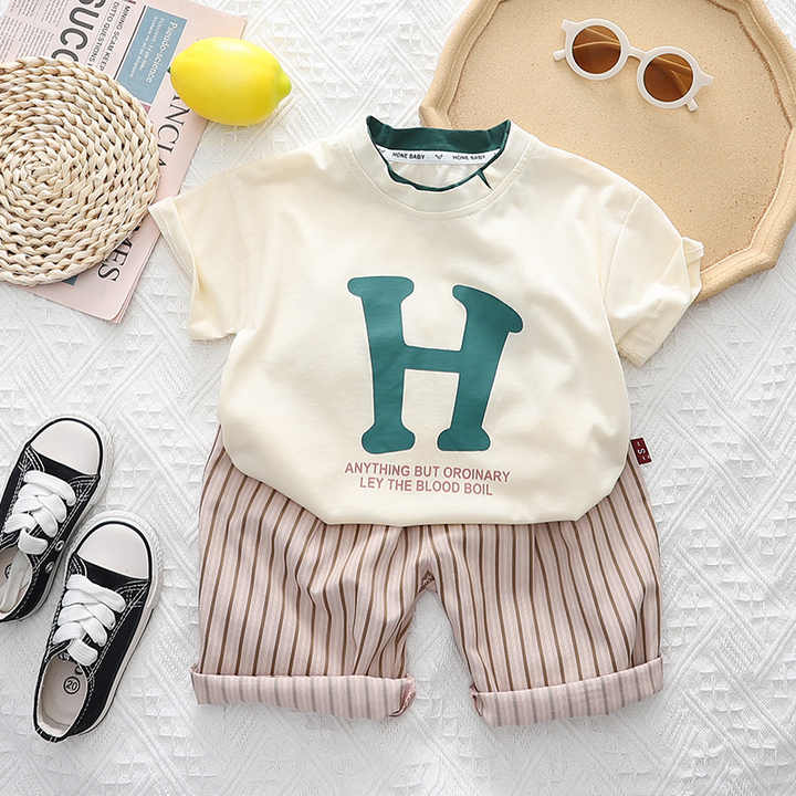 Mixed Designs No MOQ Kids Round Neck Short Sleeve 