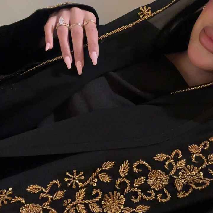 Black and gold abaya 