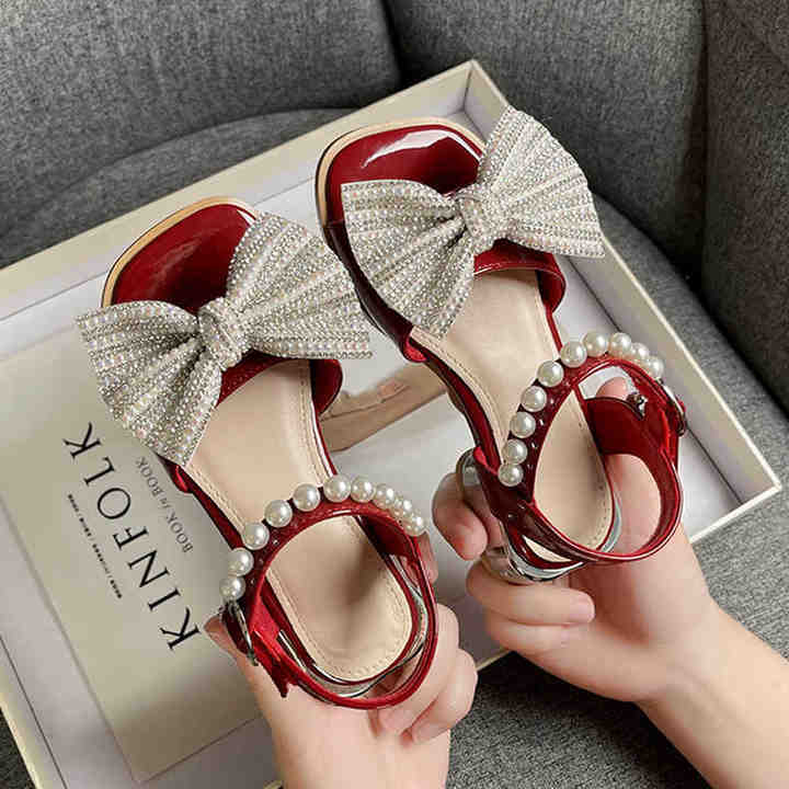 Girls Rhinestone Heel 