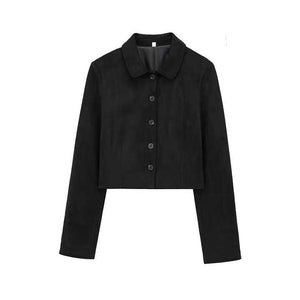 Elegant women's coat with long sleeves