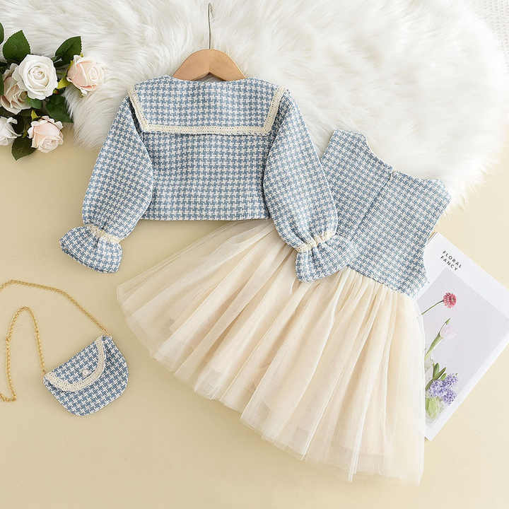 Wholesale Fashion Kids Girls Clothing Summer Solid Color Knitted Casual Sweater for Children 