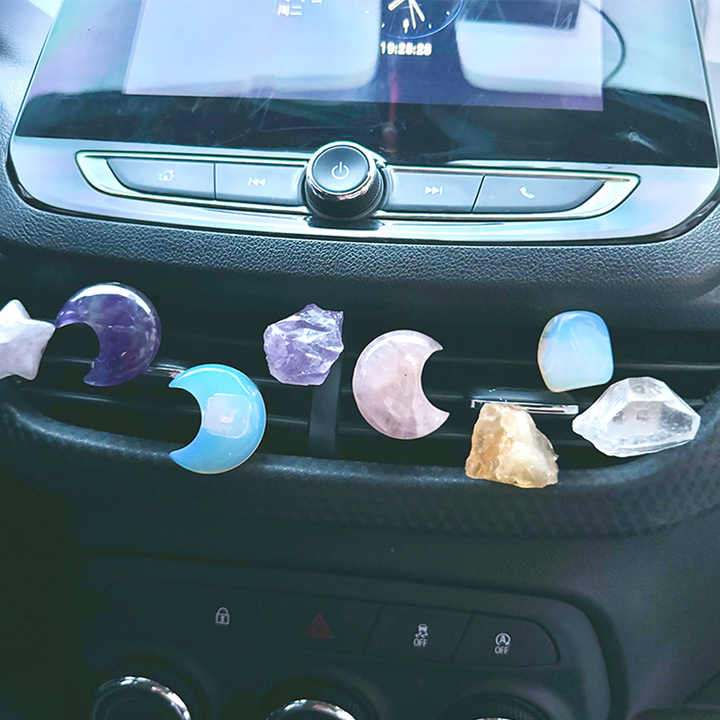عالية الجودة الكريستال الطبيعي مشبك . Wholesale High Quality Natural Crystal Car Vent Clip