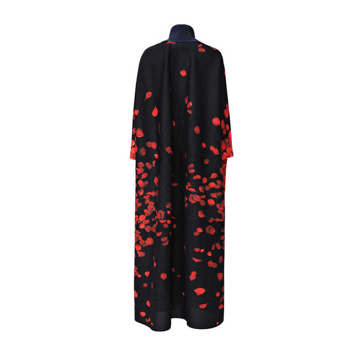 Black polyester abaya 