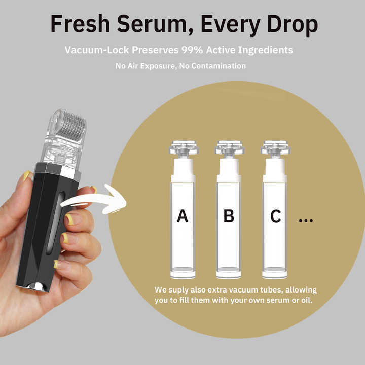 Massager Scalp Massage Devices with Serum Cartridge- Interchangeable Hair Growth Massage Roller Set 