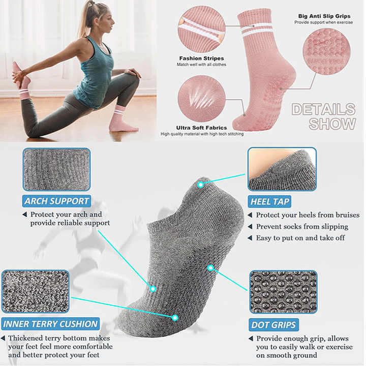 Yoga Pilates Customized Youth Women's High Quality Compression Cotton Sports Socks