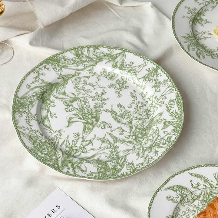 طقم أطباق وأوعية على الطراز الرعوي Pastoral Style Plate and Bowl Set