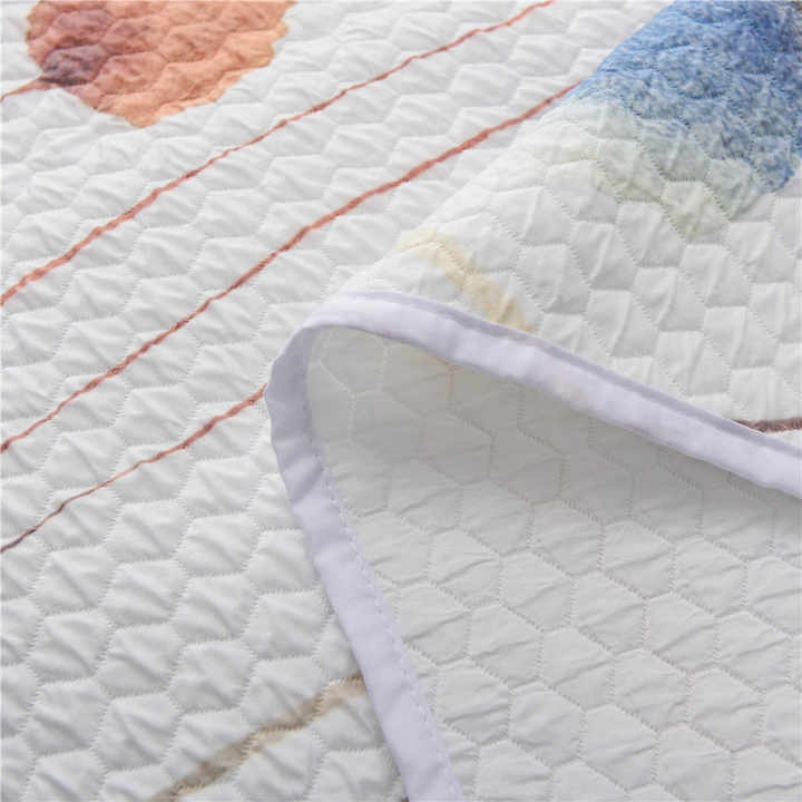 أطقم مفارش سرير جاكار 3 ، طقم مفارش سرير . Piece Jacquard Bedspread Sets, Digital Printed Floral