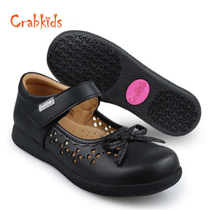 Crabkids New Children Princess Kids Toddler Real School Girl Dress Girls Leather Shoes 