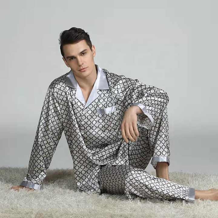 Luxury men's silk pajamas 