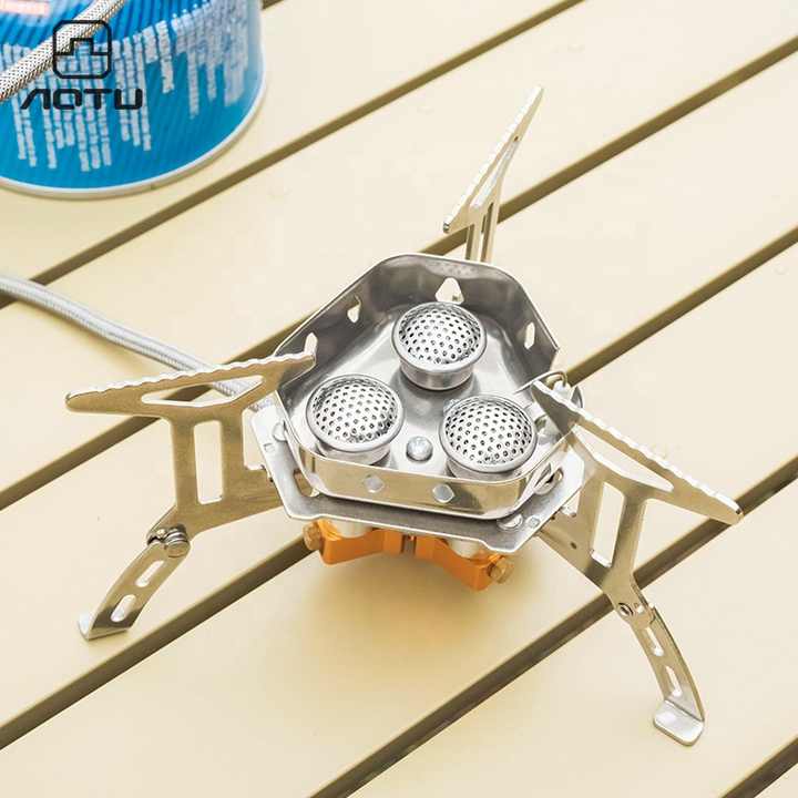 Portable 3 Burner Outdoor Picnic Gas Stove, Suitable for 