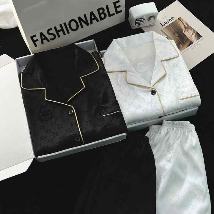 Men's 2-piece silk sleepwear