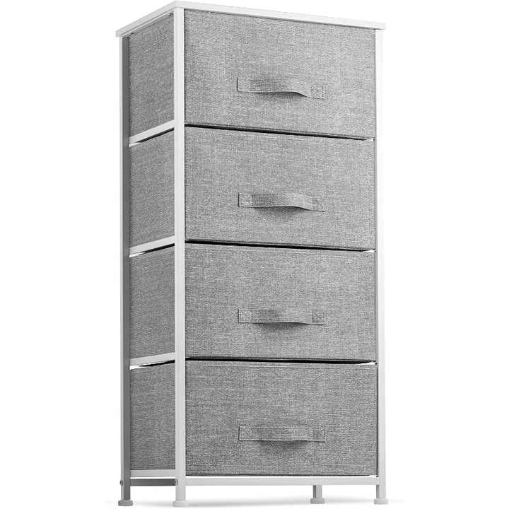 Drawers Dresser Storage Tower برج تخزين أدراج عمودي مكون من 4 طبقات