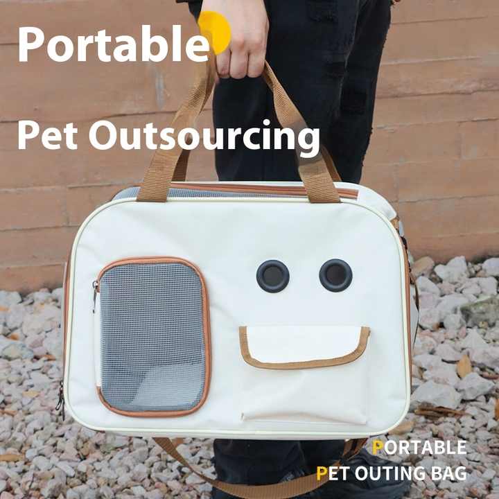 Large Capacity Breathable Portable Cat Backpack with One Shoulder and Durable Zipper Fashionable - Pet Accessories 