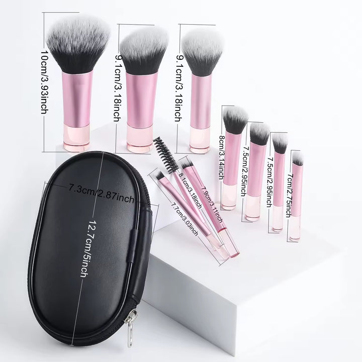 pink balloon makeup brushes 