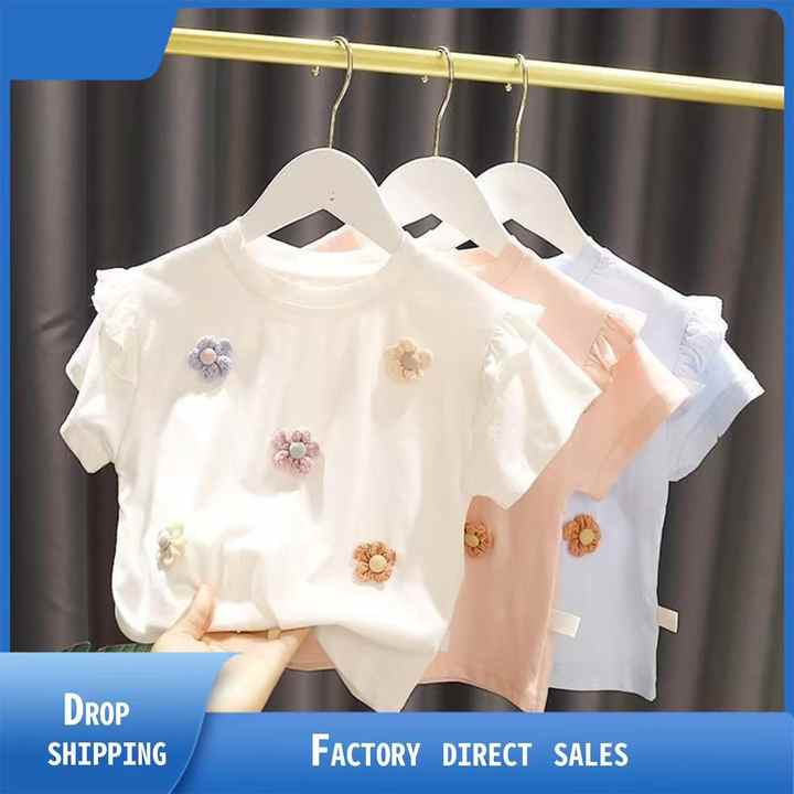 Cute and Soft Baby Skin Friendly Top-Girls' Short Sleeve T-Shirt