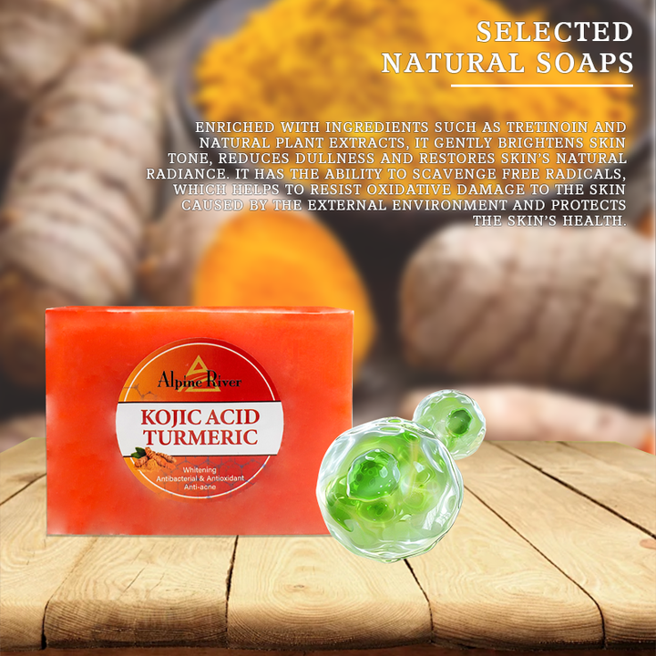 Dark Spots Turmeric Soap for Women - Korean Skin Care Product, Facial Cleanser 