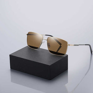 Polarized square Oversized Sunglasses-  نظارات شمسية كبيرة الحجم