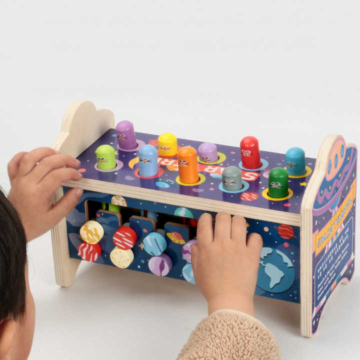 Educational Toy for Kids, Wooden Hammer for Kids with Cute Animal Hammer for Kids 