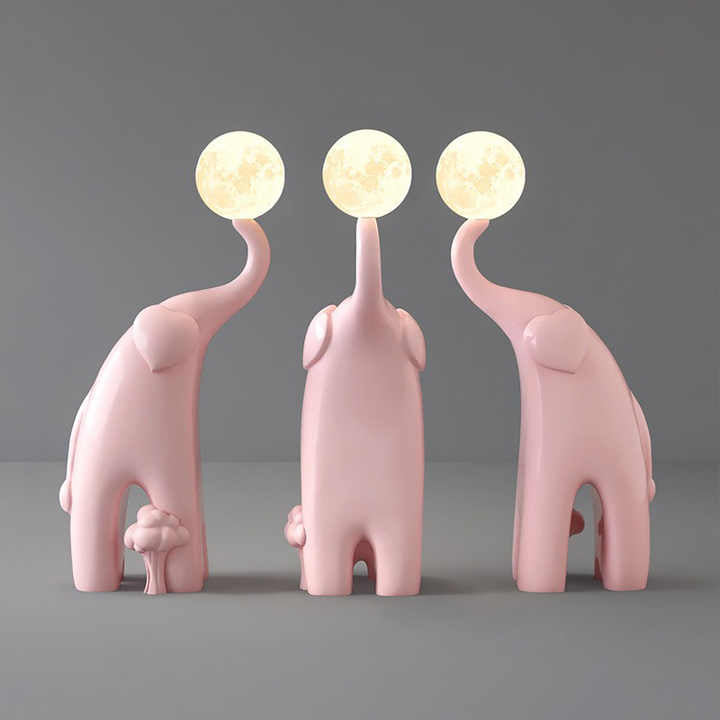 Resin elephant bedside lamp 