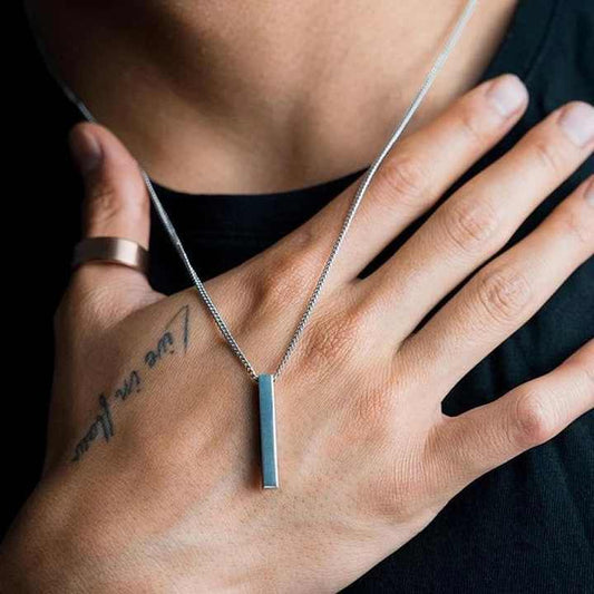 Classic Jewelry Men's Rectangle Necklace 