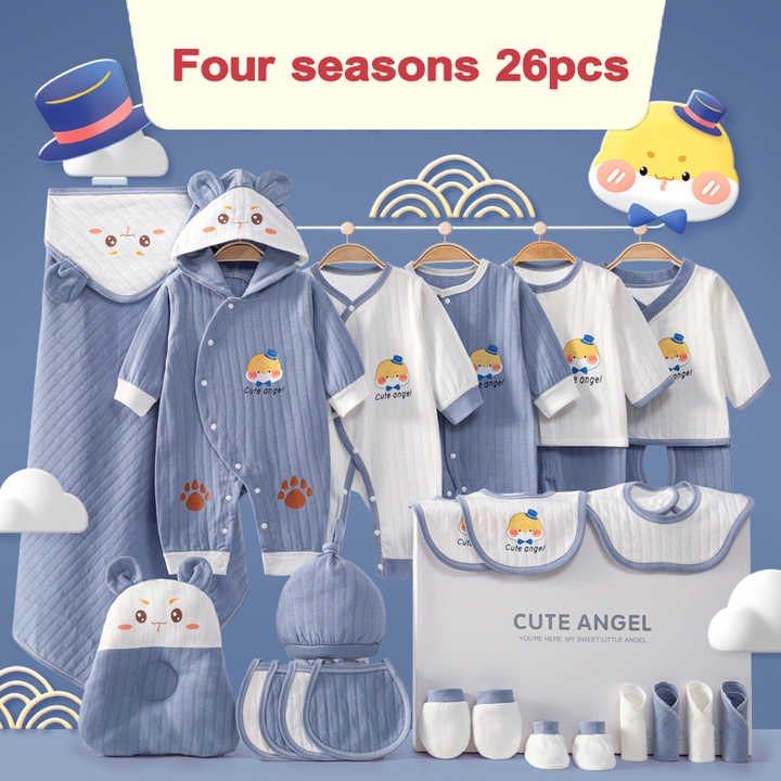 Custom Cotton Newborn Baby Clothes Sets, Boxless Baby Clothes Sets 22, 24 or 26 Newborn Baby 