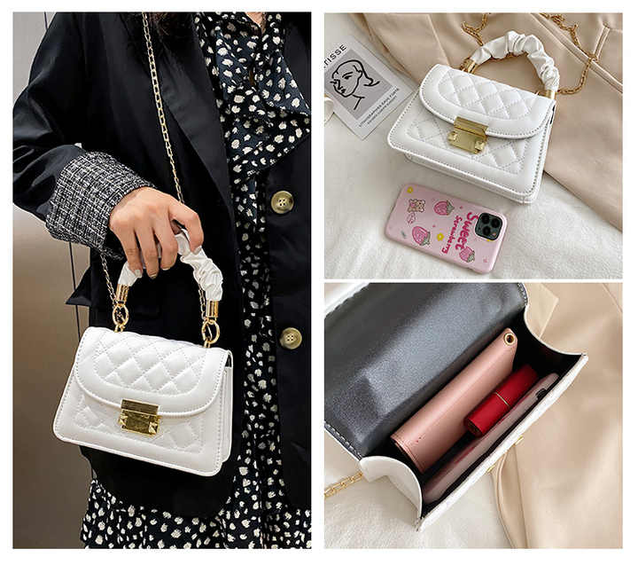 Korean diamond studded shoulder bag 