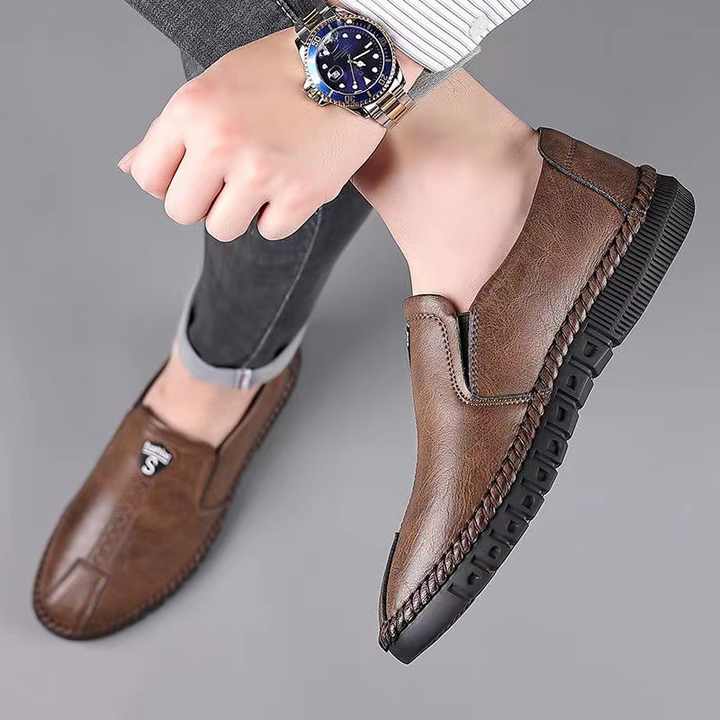 leather flat shoes 