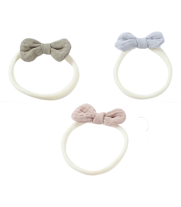 Elastic 100% Organic Cotton Hair Accessories Baby Girl. 