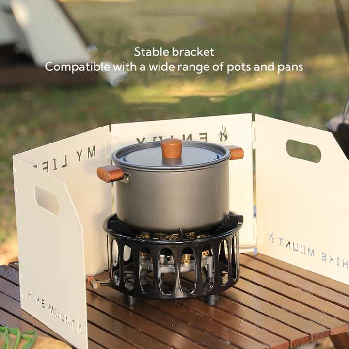 Portable Windproof Camping Stove, Gas Stove for 