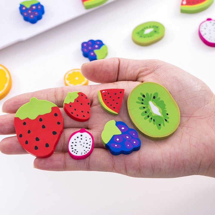 Small Cute Kawaii Fruit Orange Eraser 