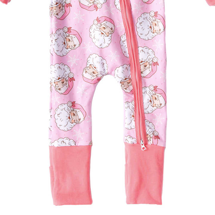 الأكثر مبيعًا بيجامات بسحاب مزدوج للنوم عيد الميلاد طباعة ملابس نوم للأطفال الصغار غطاء مطوي من الخيزران لرومبير أطفالBest Selling Double Zipper Sleepwear Pajamas Christmas Print Toddler Sleepwear Folded Bamboo Romper Cover for Baby