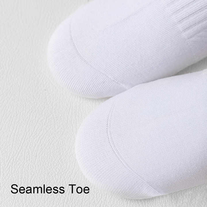 Men's White Compression Socks with Bamboo Logo 