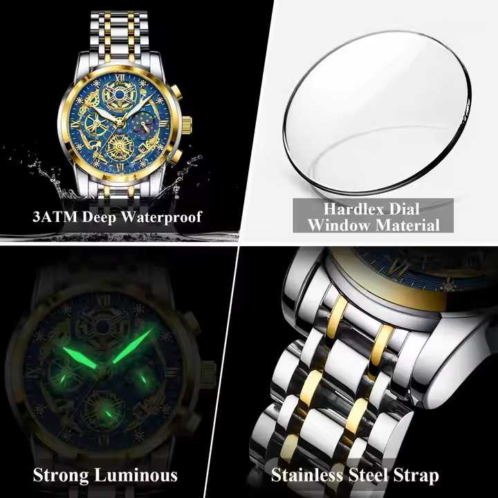 POEDAGAR 984 Luxury Men's Chronograph. 