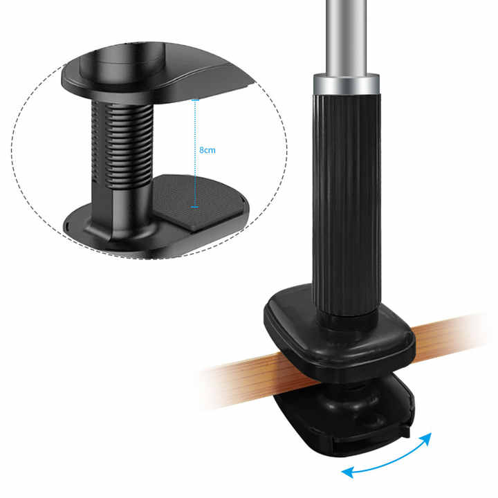 Universal Lazy Mobile Phone Holder Clip on Long Arm for 
