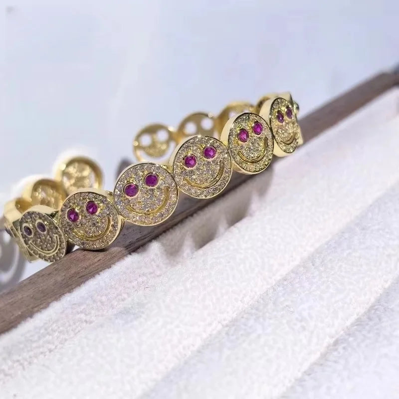 Laughing smiley face bracelet