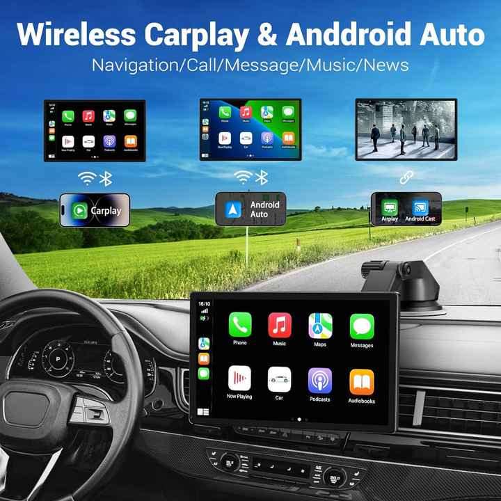 7 Inch Portable Smart Car Stereo with Wireless Android 