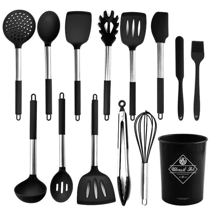 Silicone Mini Cookware Set with Metal Kitchen 