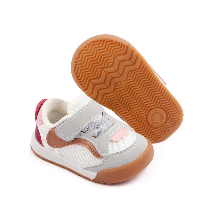 Spring and Autumn Baby Shoes, White Breathable Mesh 