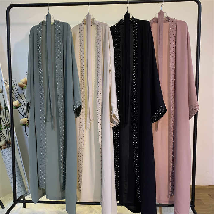 Colorful open abaya 