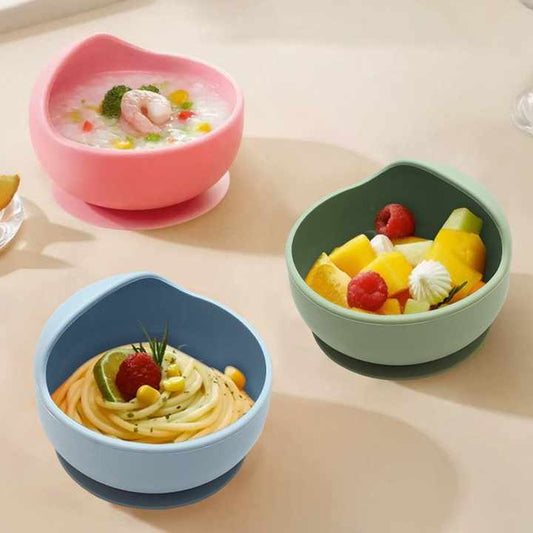 Bpa Free Non-spill Strong Baby Feeding Spoons and Plates Set 