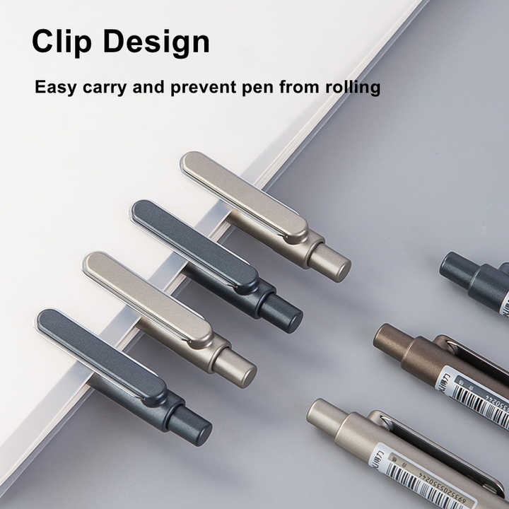 ديلي A12 اقلام محايد اللون الأسود ثلاثة المعادن