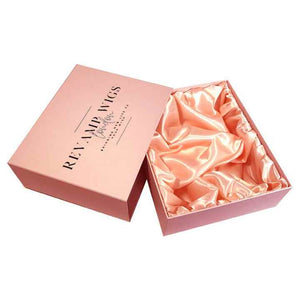 Wig Extension Sliding Box with Drawers Packaging Scarf Gift Box for Jewelry. Custom Logo Pink Cardboard Wig Extension Sliding