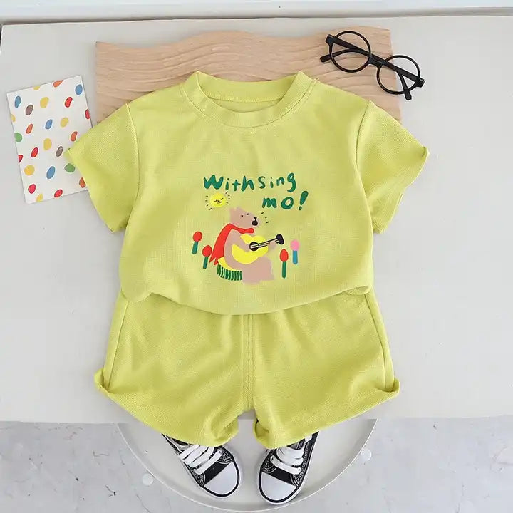 Boys' shorts with short-sleeved T-shirt 