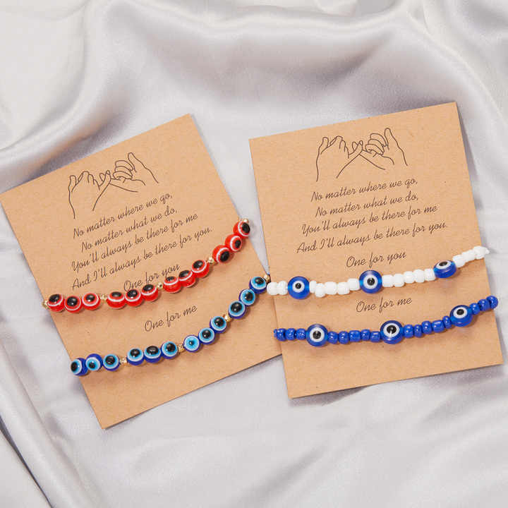 سواران للزوجين من أفضل الأصدقاء . Best Friends Couple Bracelets in Blue